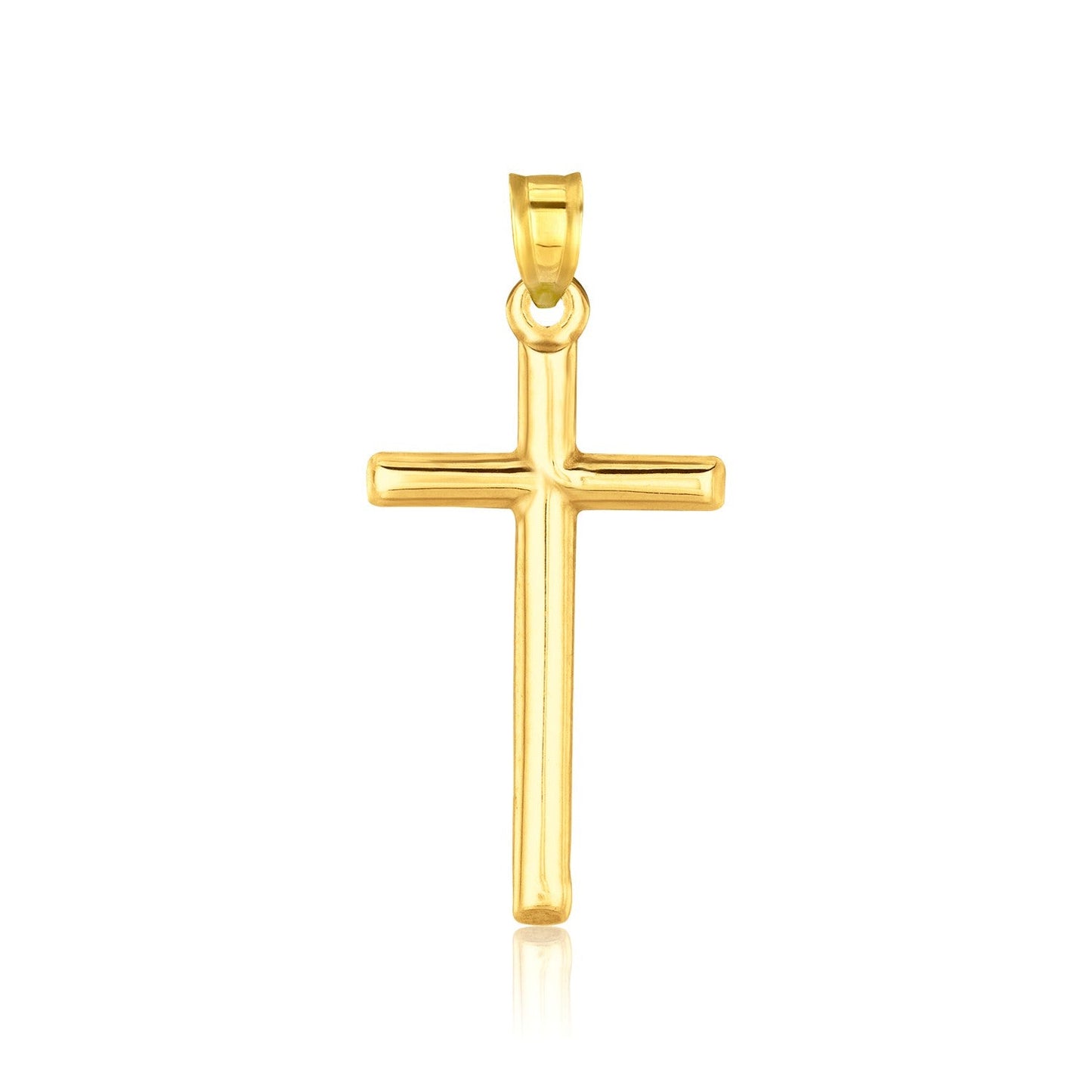 14k Yellow Gold High Polish Cross Pendant by Avera Group