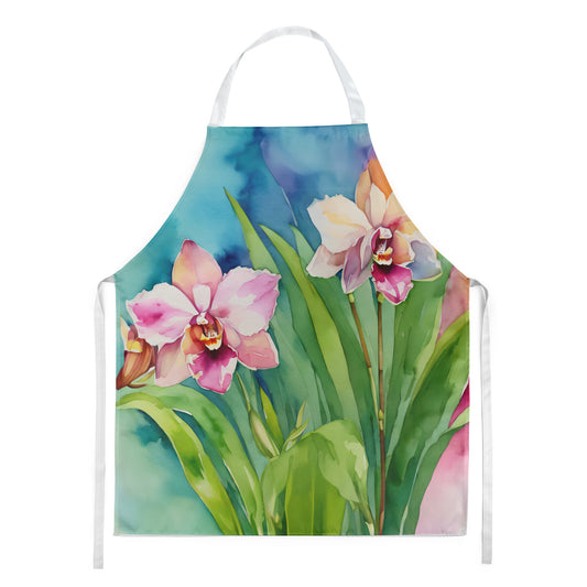 Orchids in Watercolor Apron by Caroline's Treasures