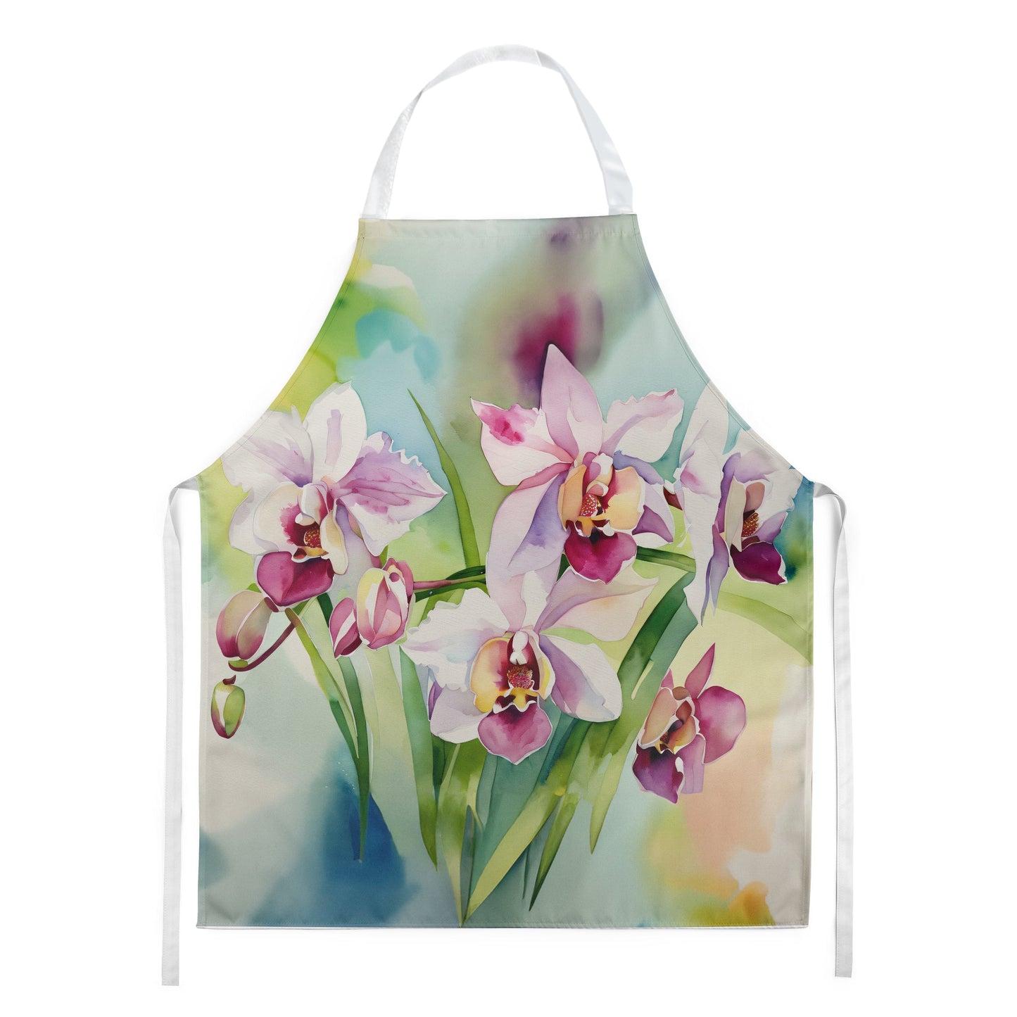 Orchids in Watercolor Apron by Caroline's Treasures