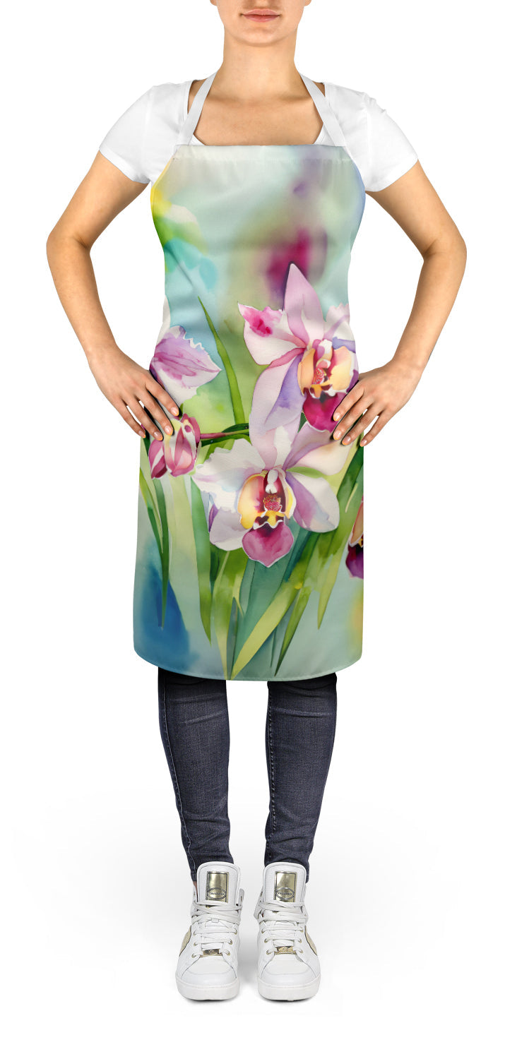 Orchids in Watercolor Apron by Caroline's Treasures