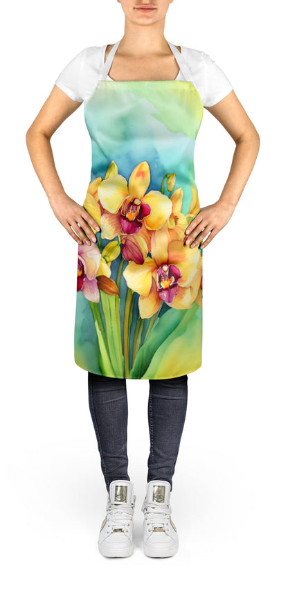 Orchids in Watercolor Apron by Caroline's Treasures