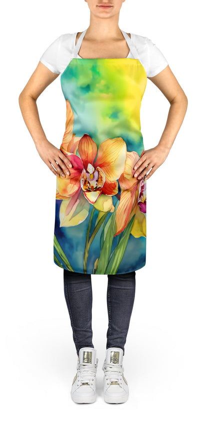 Orchids in Watercolor Apron by Caroline's Treasures