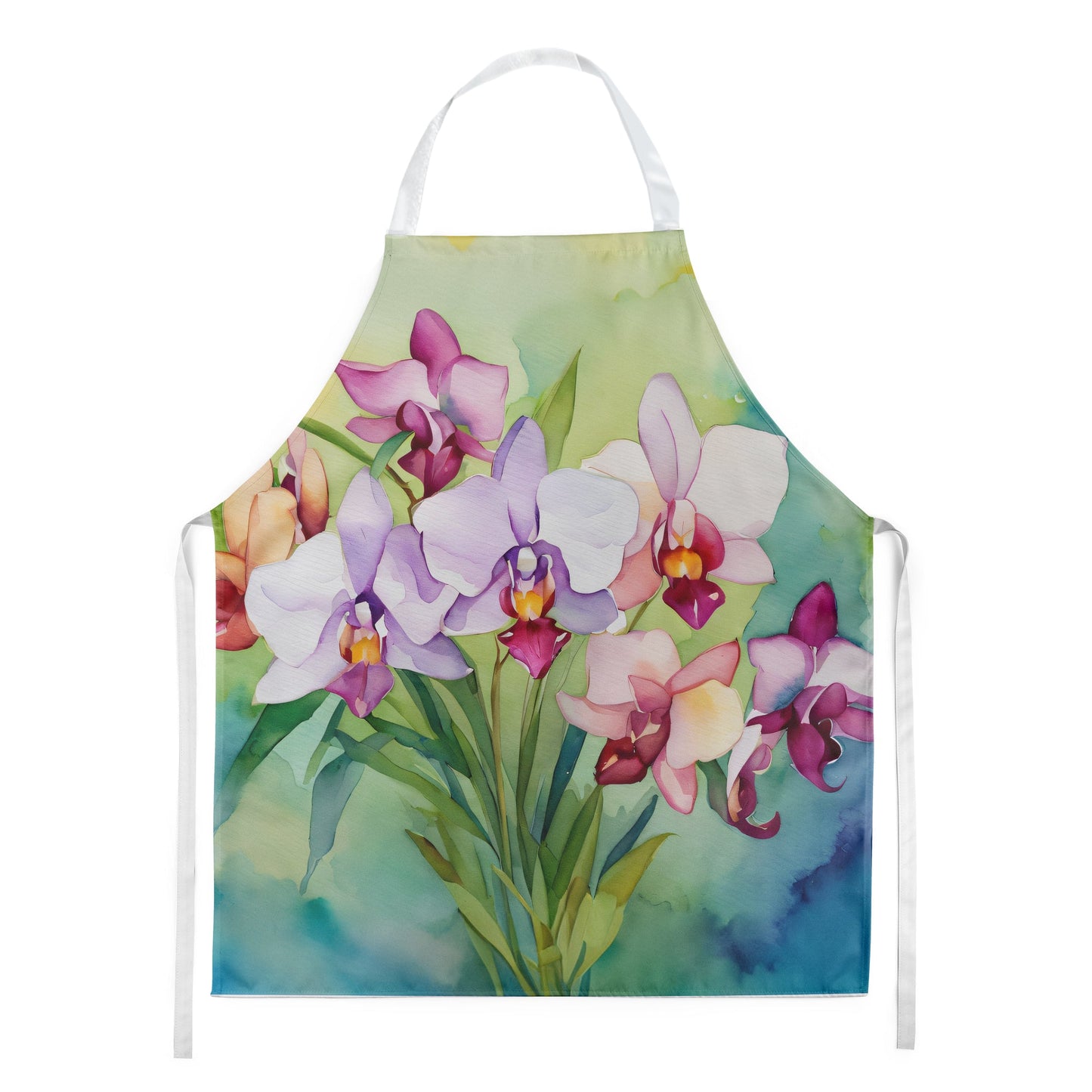 Orchids in Watercolor Apron by Caroline's Treasures