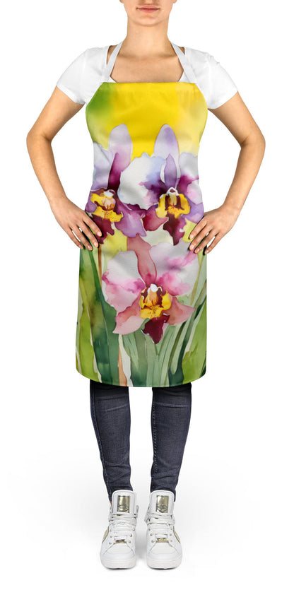 Orchids in Watercolor Apron by Caroline's Treasures