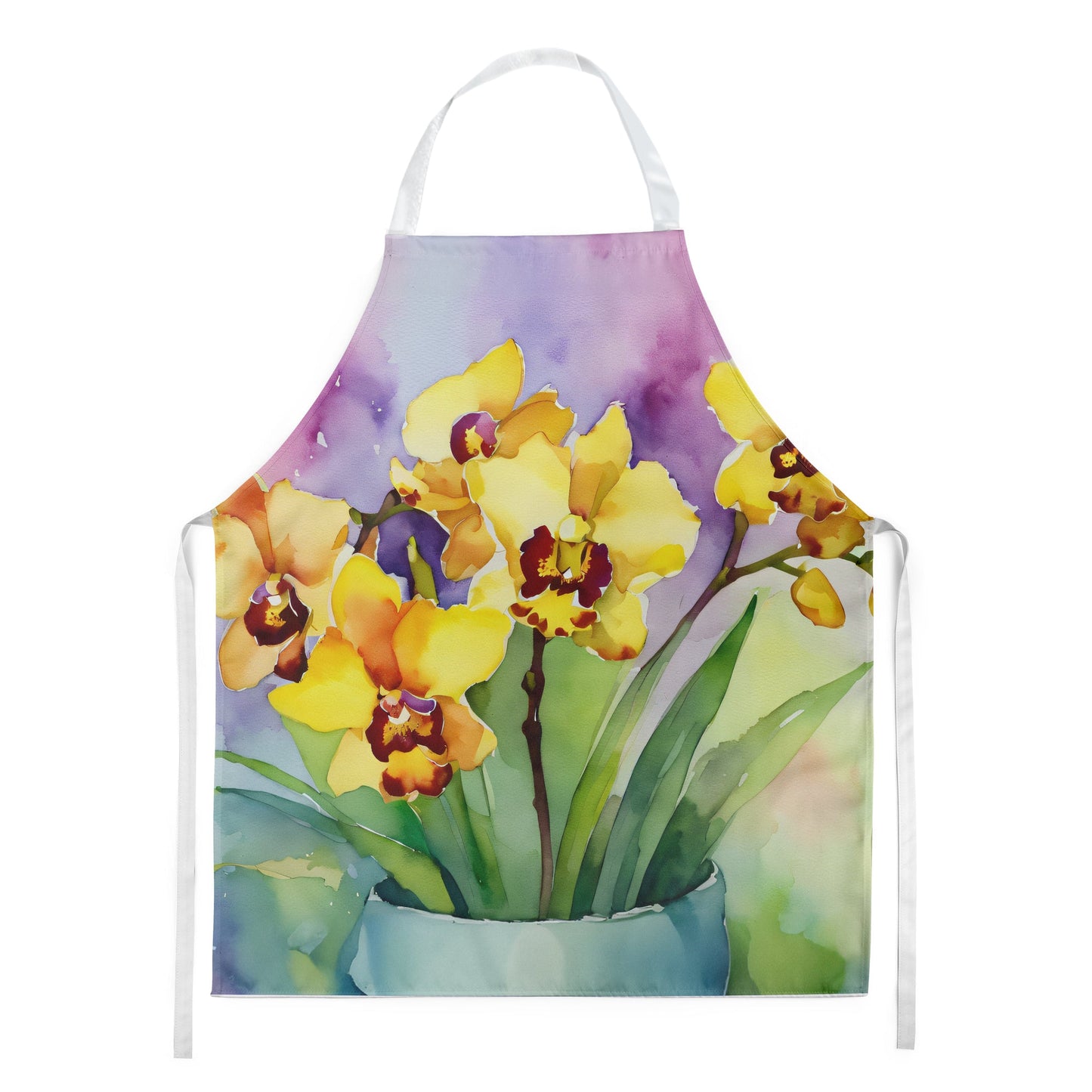 Orchids in Watercolor Apron by Caroline's Treasures