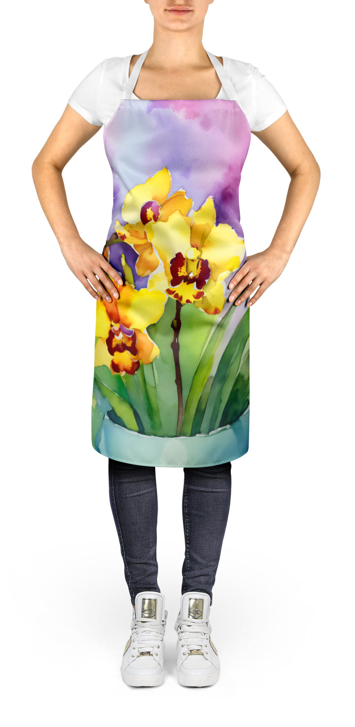 Orchids in Watercolor Apron by Caroline's Treasures