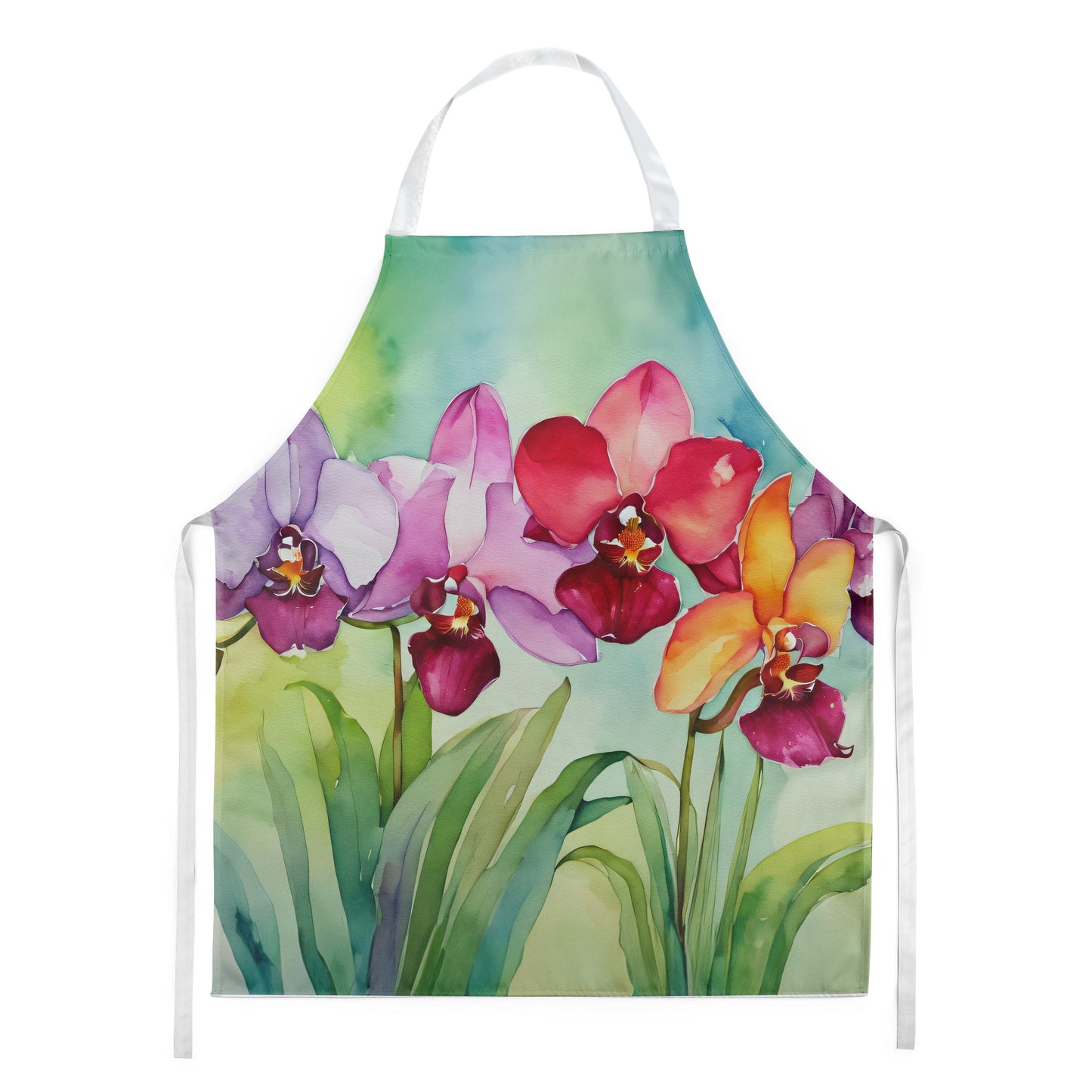 Orchids in Watercolor Apron by Caroline's Treasures