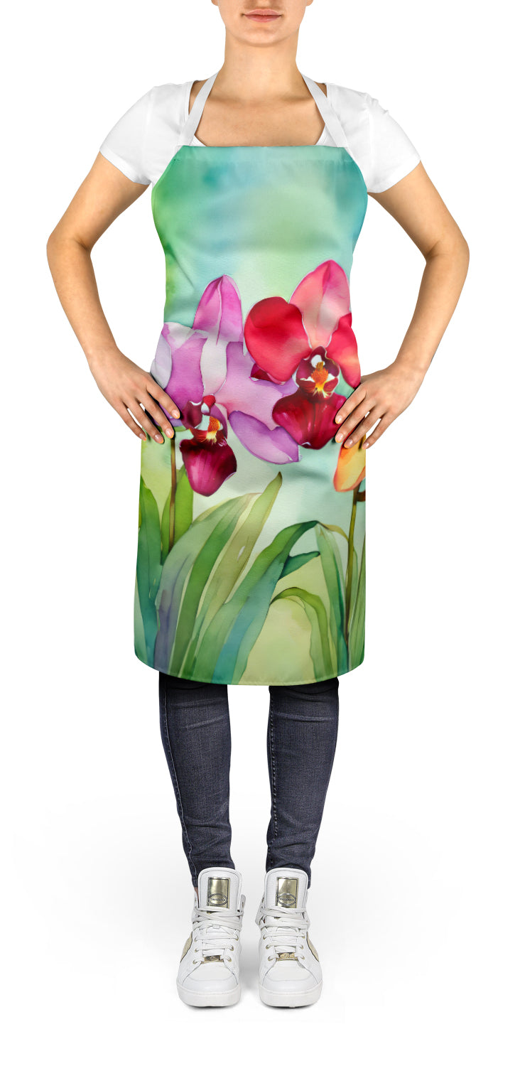 Orchids in Watercolor Apron by Caroline's Treasures