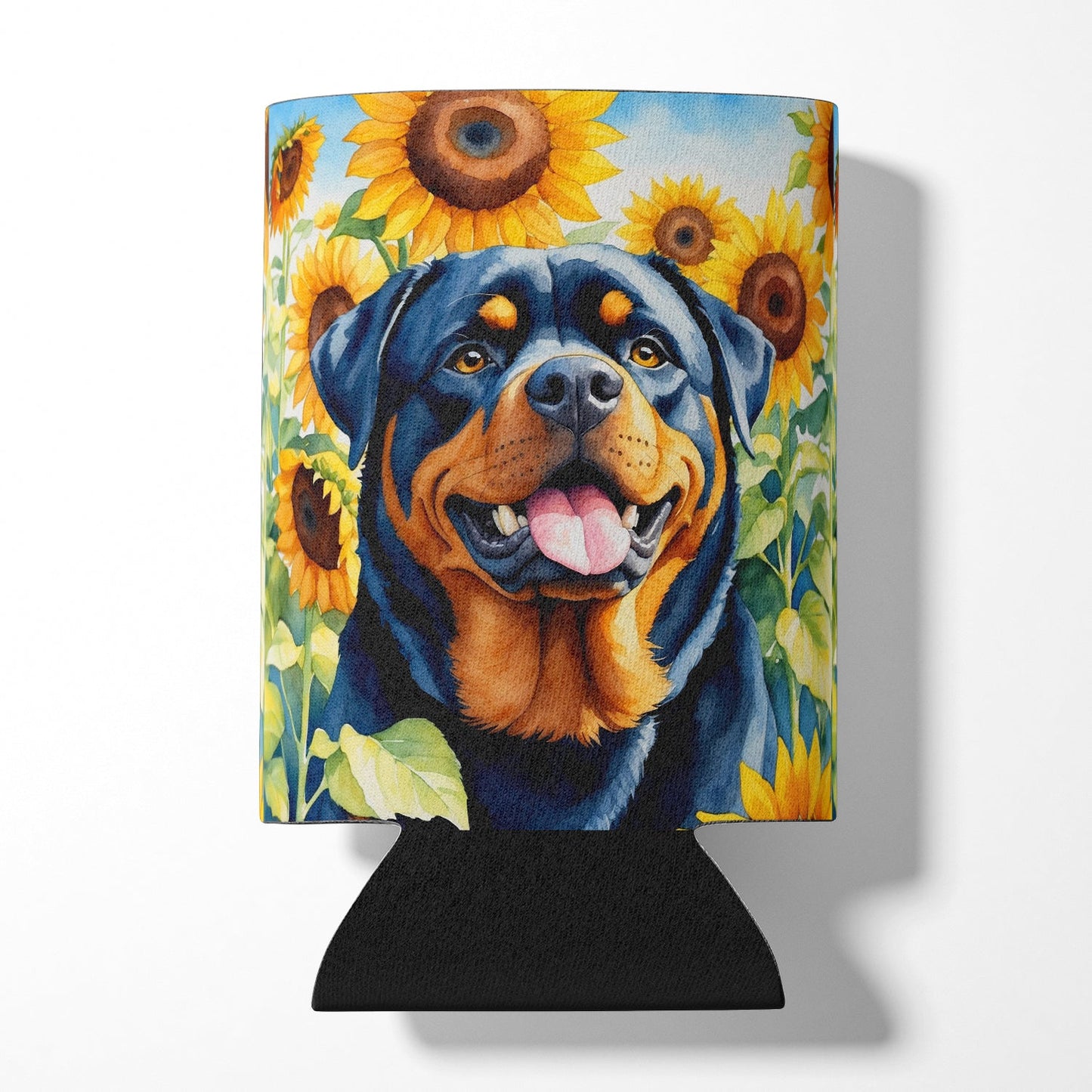 Rottweiler in Sunflowers Can or Bottle Hugger by Caroline's Treasures