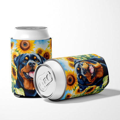 Rottweiler in Sunflowers Can or Bottle Hugger by Caroline's Treasures