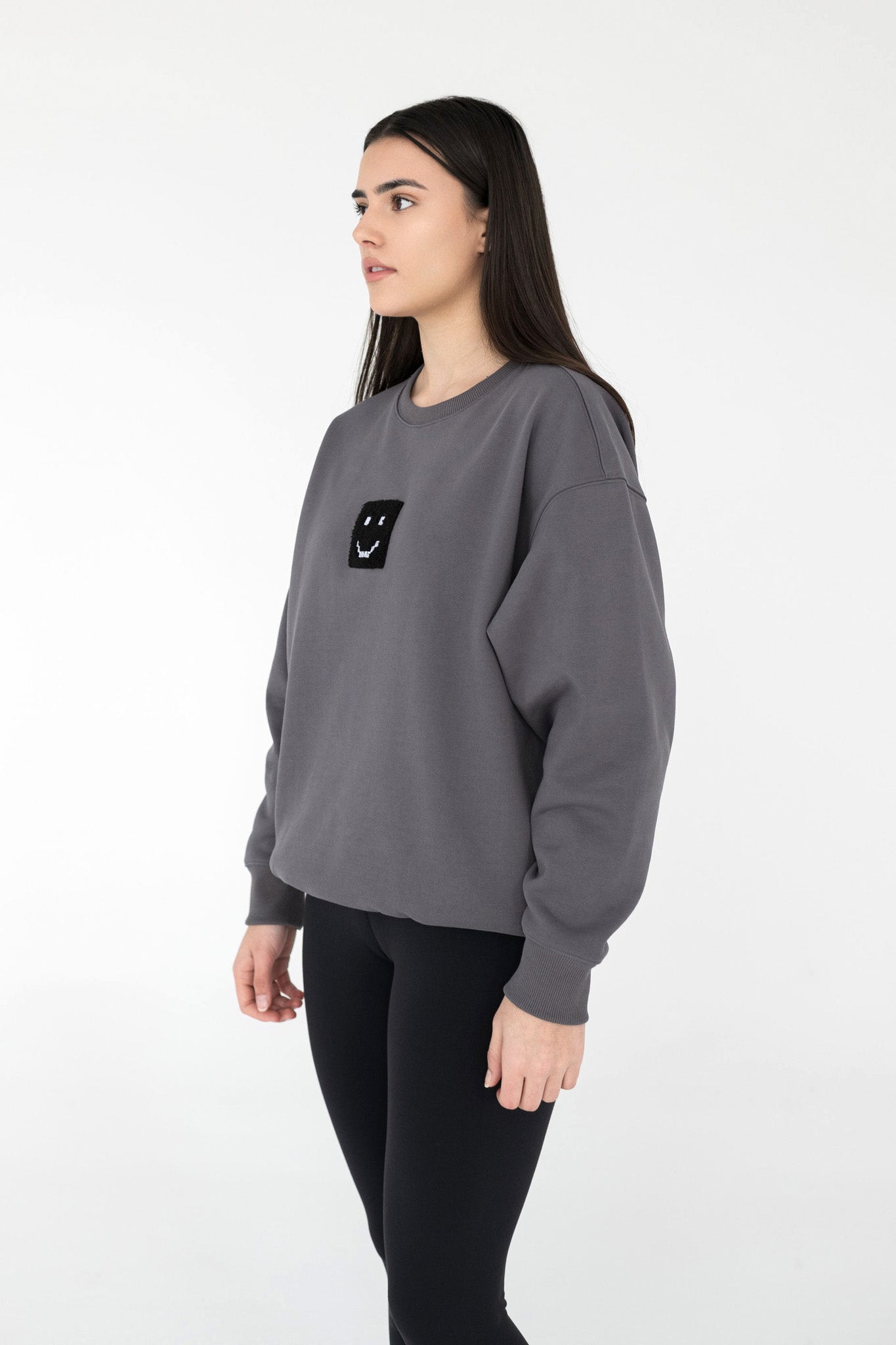 SuperSoft™ Pixel Charcoal Sweatshirt by Amoo