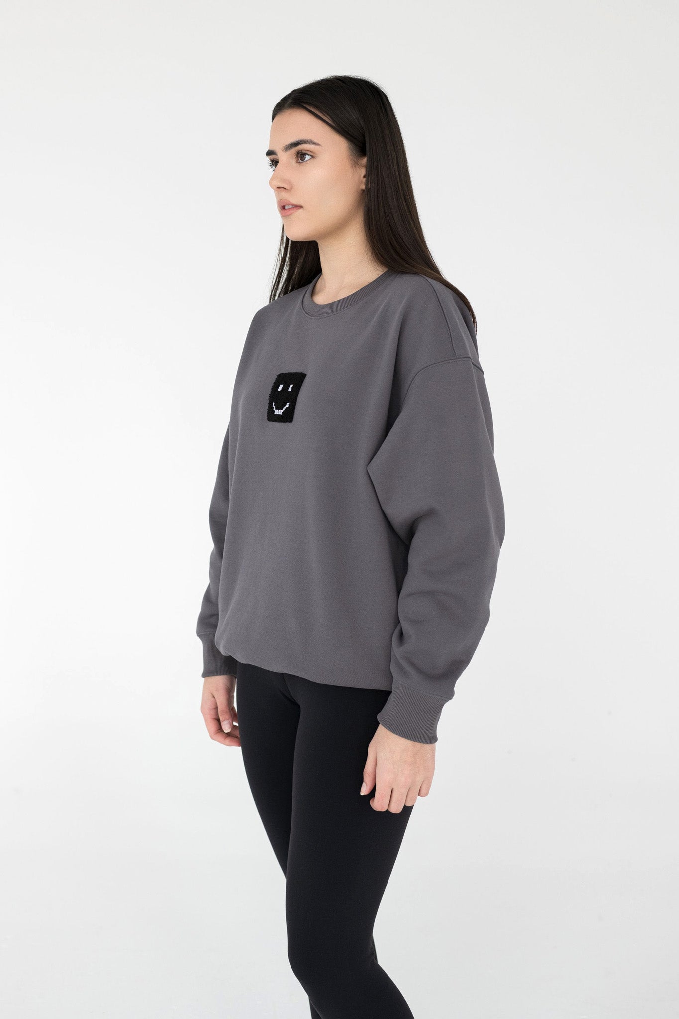 SuperSoft™ Pixel Charcoal Sweatshirt by Amoo