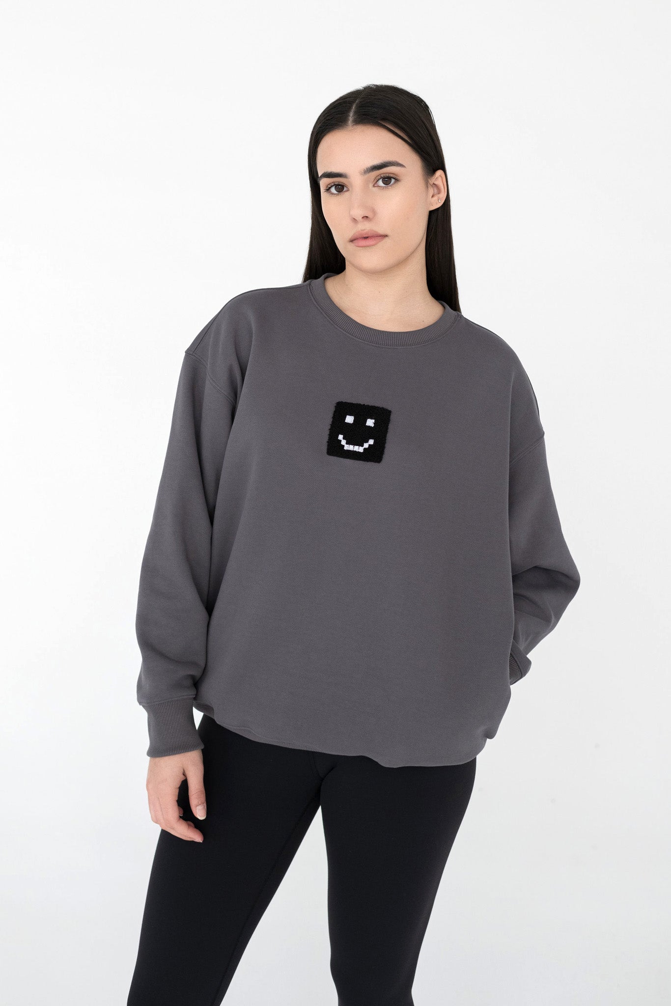 SuperSoft™ Pixel Charcoal Sweatshirt by Amoo