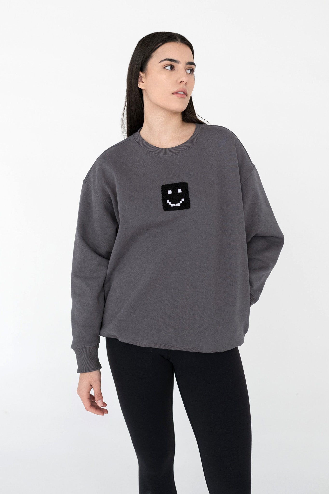 SuperSoft™ Pixel Charcoal Sweatshirt by Amoo