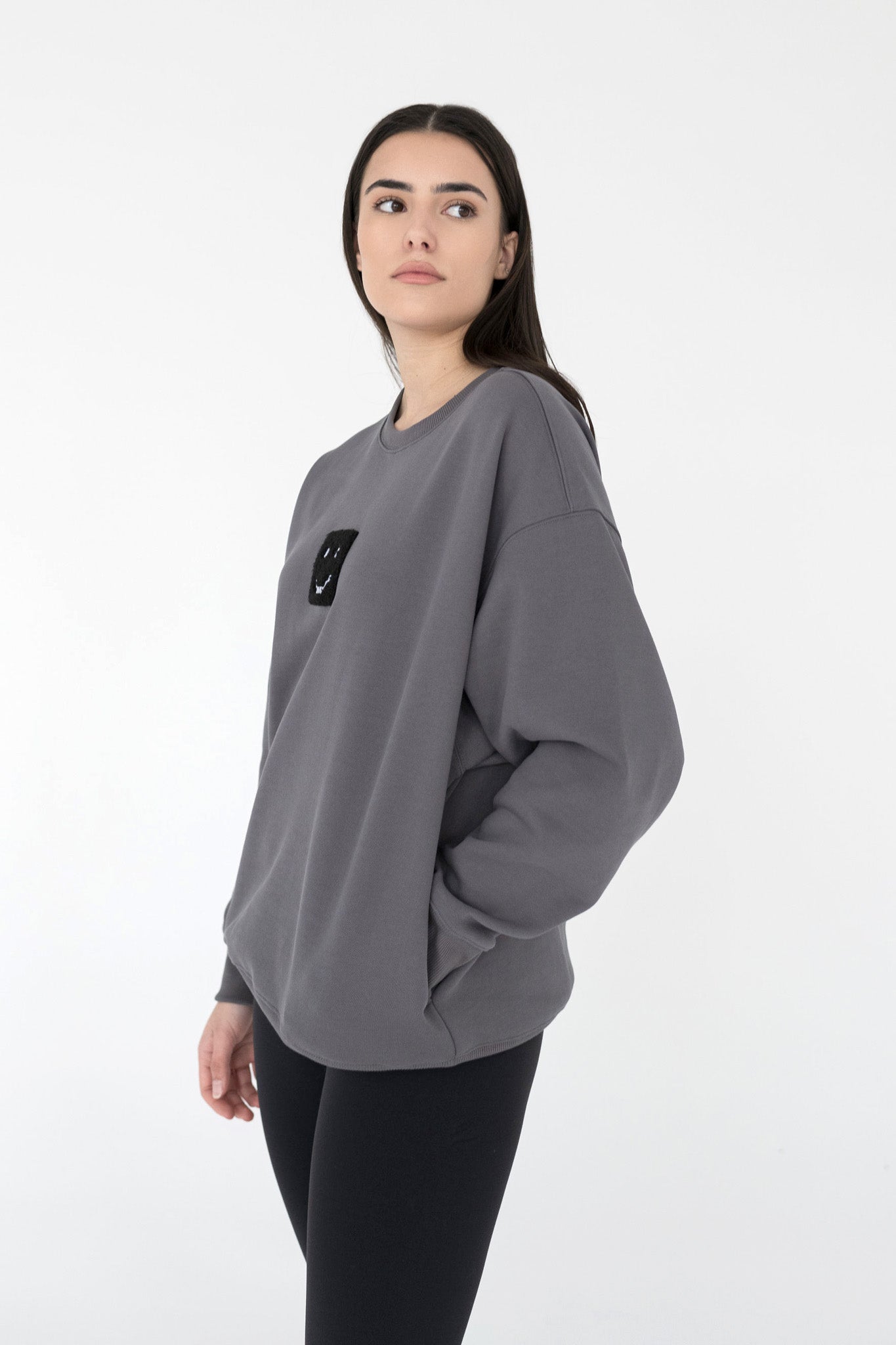 SuperSoft™ Pixel Charcoal Sweatshirt by Amoo