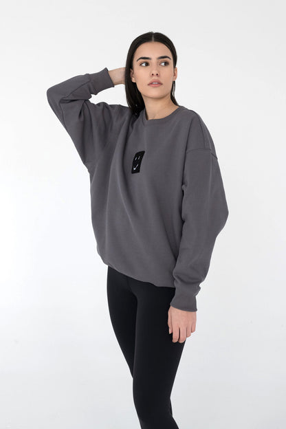 SuperSoft™ Pixel Charcoal Sweatshirt by Amoo