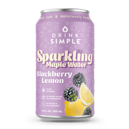 Mixed 12 Pack Sparkling Maple Waters- 4 Flavors: Cherry Cola, Raspberry Lemon, Blackberry Lemon, and Orange Cream by Drink Simple