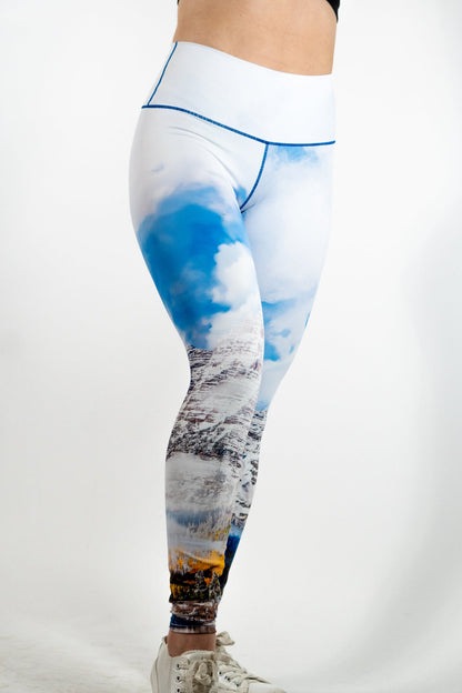 Maroon Bells Fall Yoga Pants by Colorado Threads Clothing