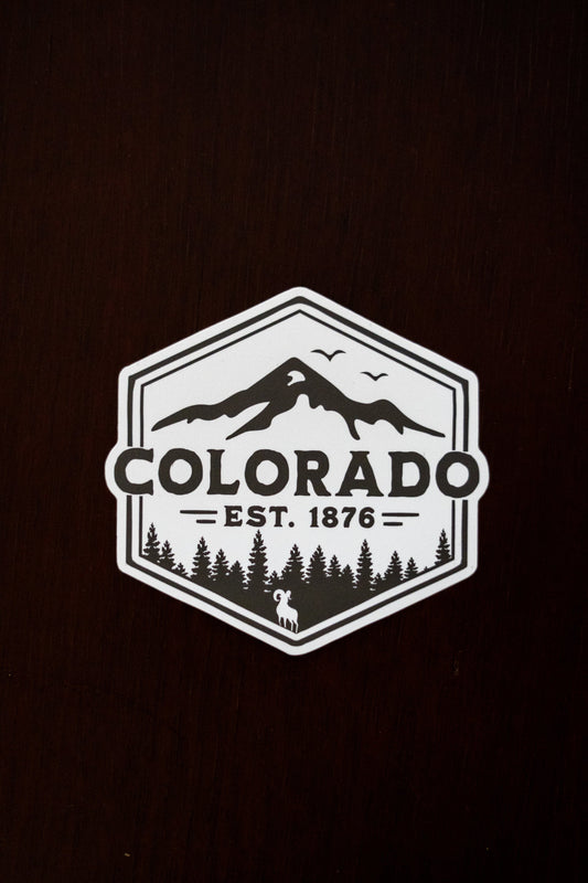 Colorado EST. 1876 Sticker by Colorado Threads Clothing