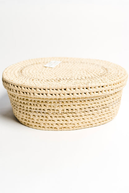 Oval Basket With Lid by 2nd Story Goods