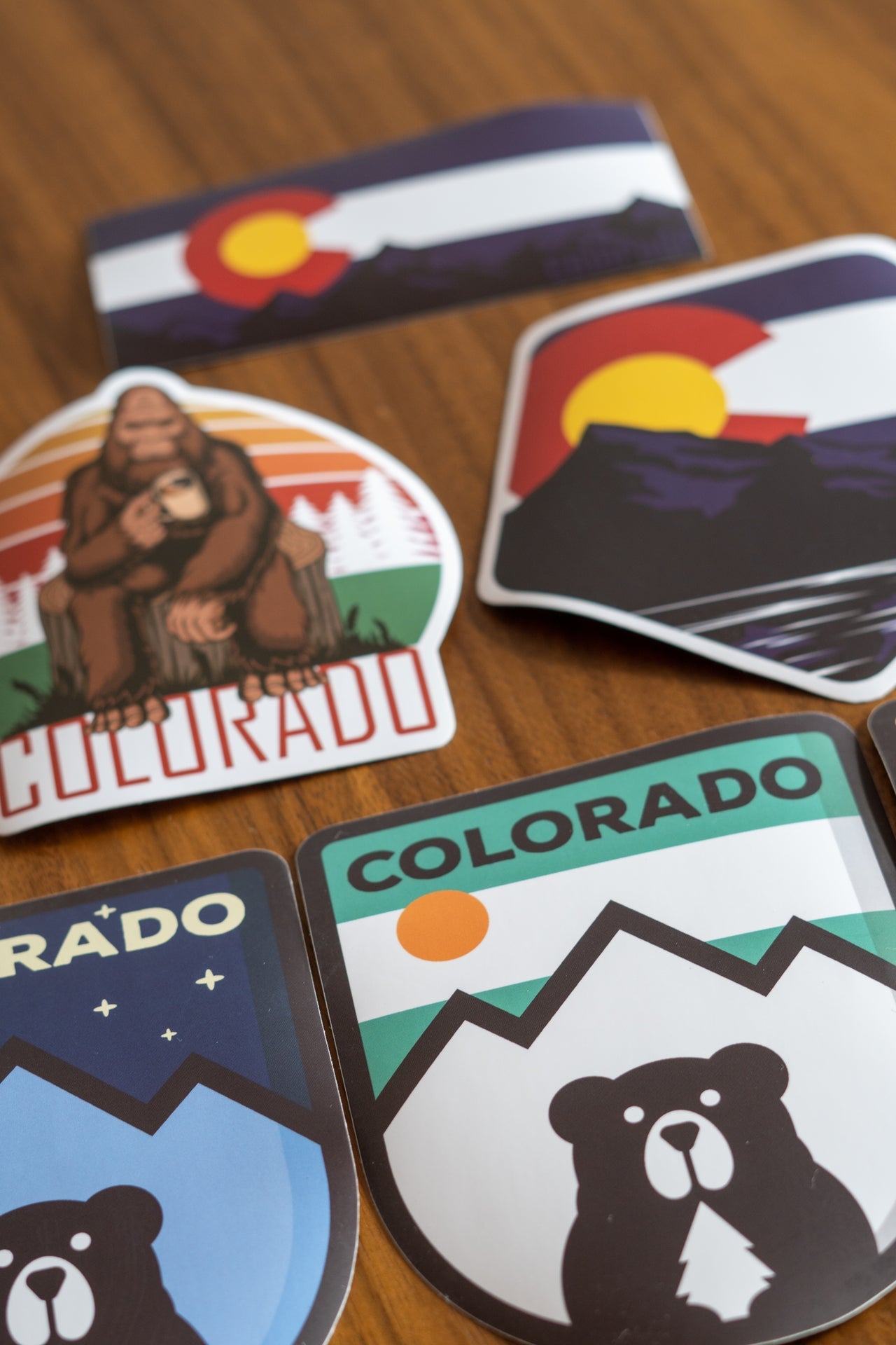 Mint Mountain Bear Sticker by Colorado Threads Clothing