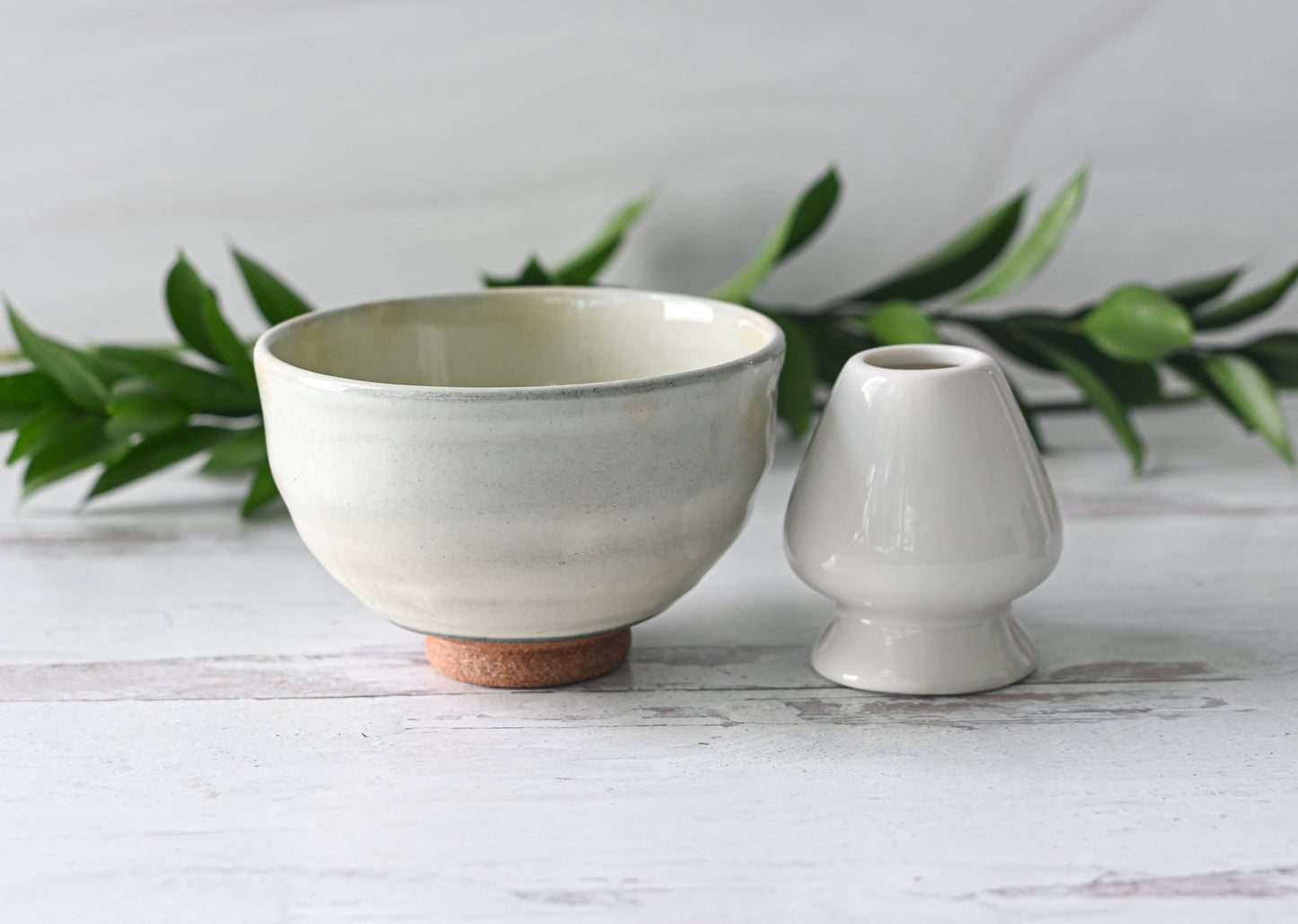 White Kohiki Matcha Set by Aprika Life