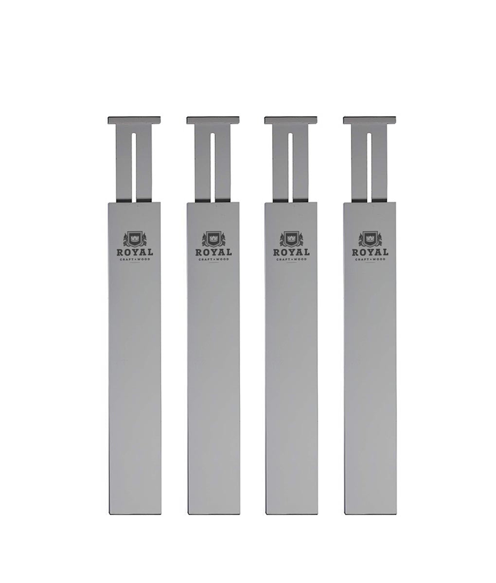 Small Adjustable Drawer Dividers Set of 4 Gray by Royal Craft Wood