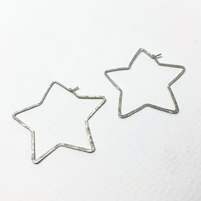 Star Hoops - Size Large by Jennifer Cervelli Jewelry