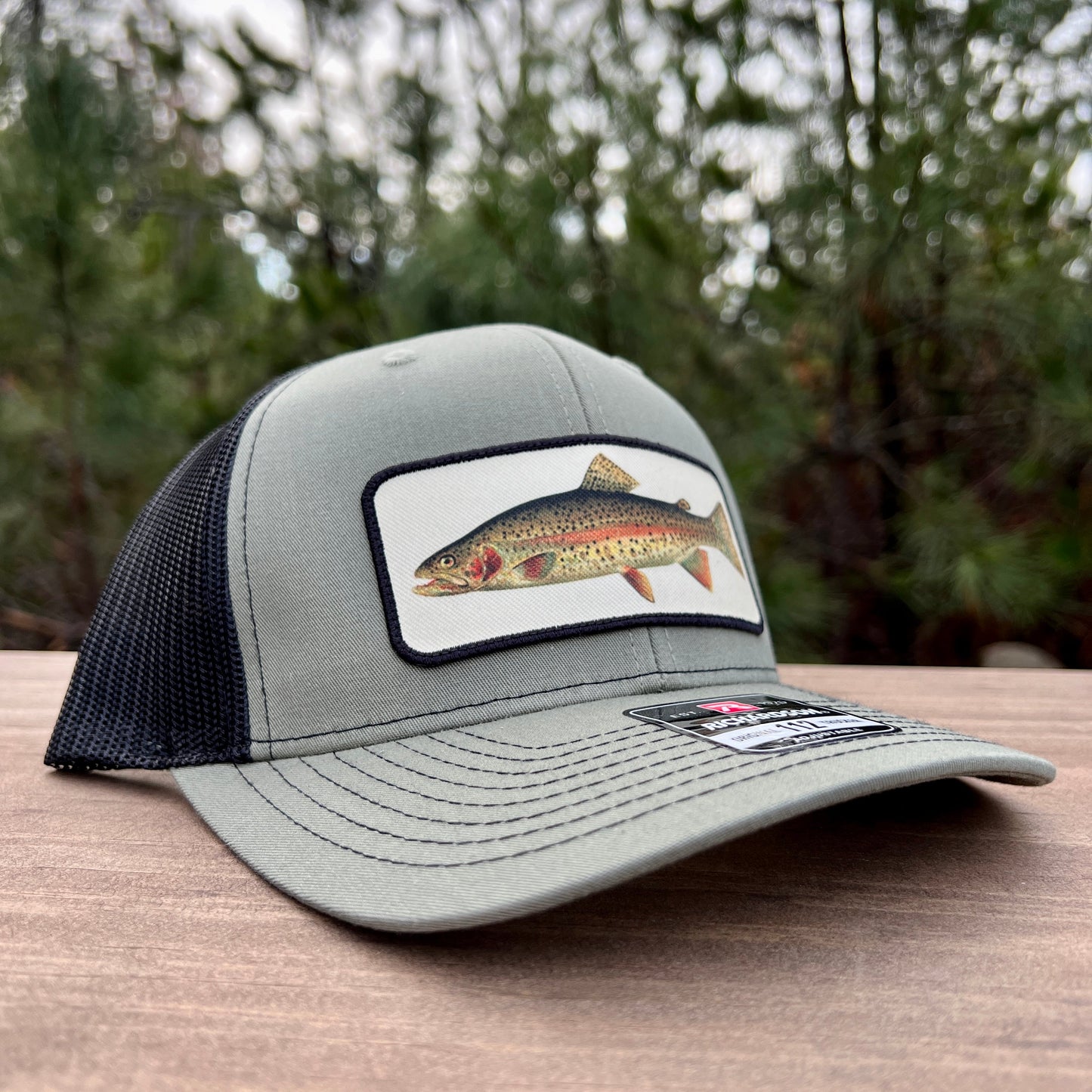 Rainbow Trout Fishing Hat - Richardson Loden Green/Black by 208 Tees