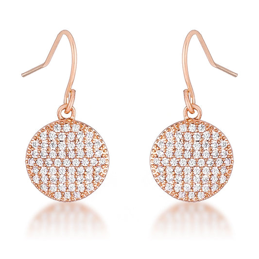 .6 Ct Elegant CZ Plated Disk Earrings by Avera Group