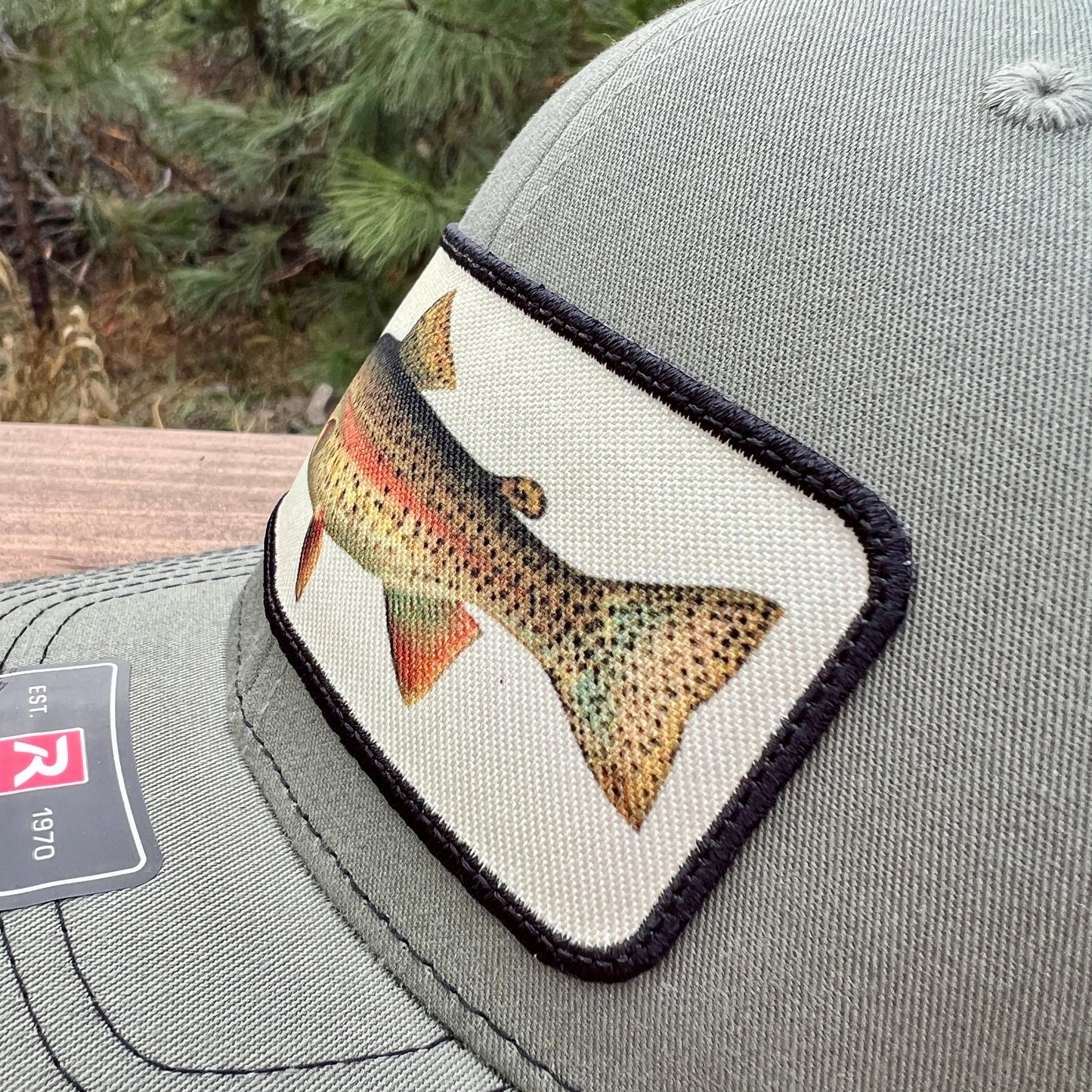 Rainbow Trout Fishing Hat - Richardson Loden Green/Black by 208 Tees