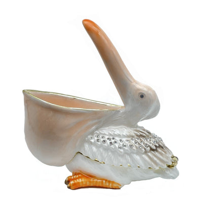 White pelican trinket box by Keren Kopal