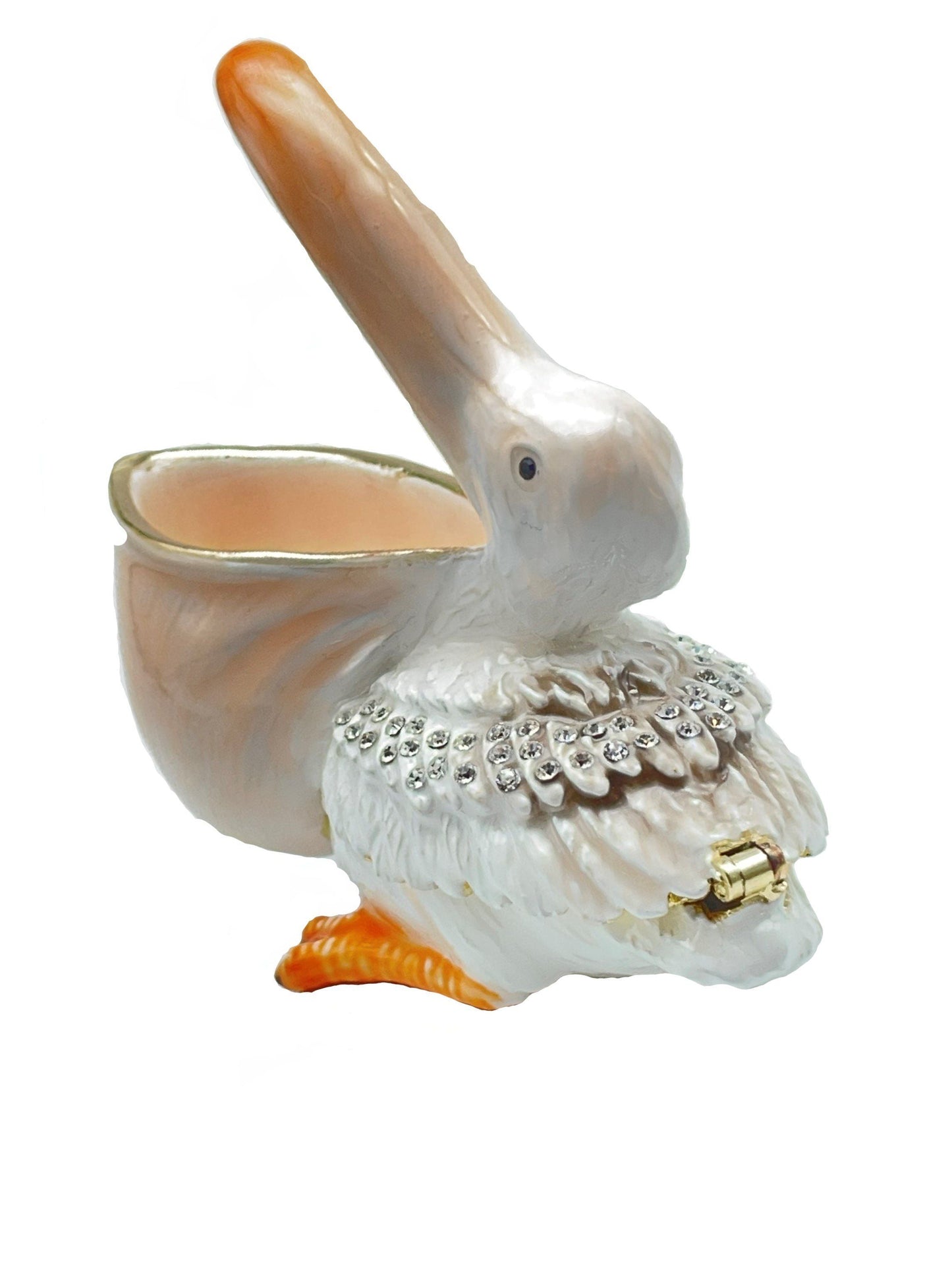 White pelican trinket box by Keren Kopal