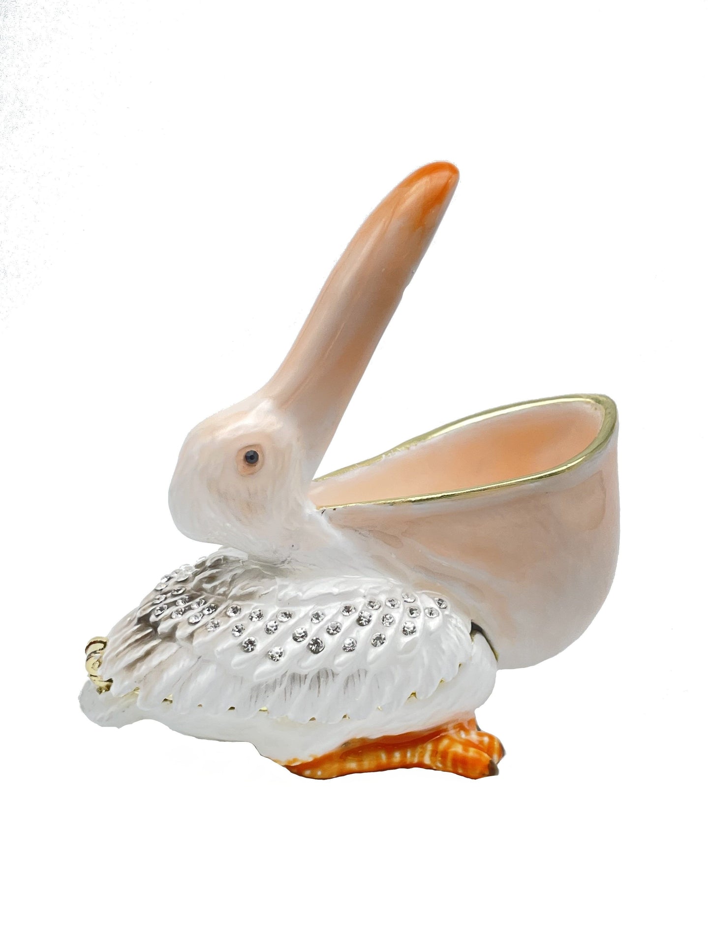 White pelican trinket box by Keren Kopal