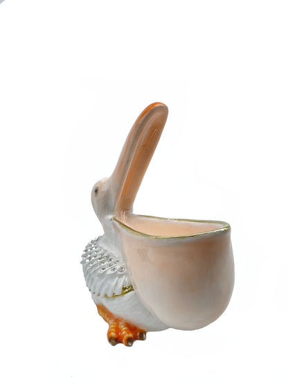 White pelican trinket box by Keren Kopal