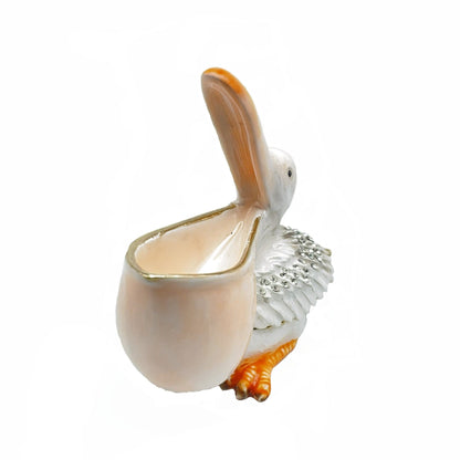 White pelican trinket box by Keren Kopal