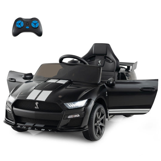 12V Licensed Ford Mustang Shelby GT500 Kids Ride on Car with Remote Control for Kids Aged 3-8-Black by VYSN