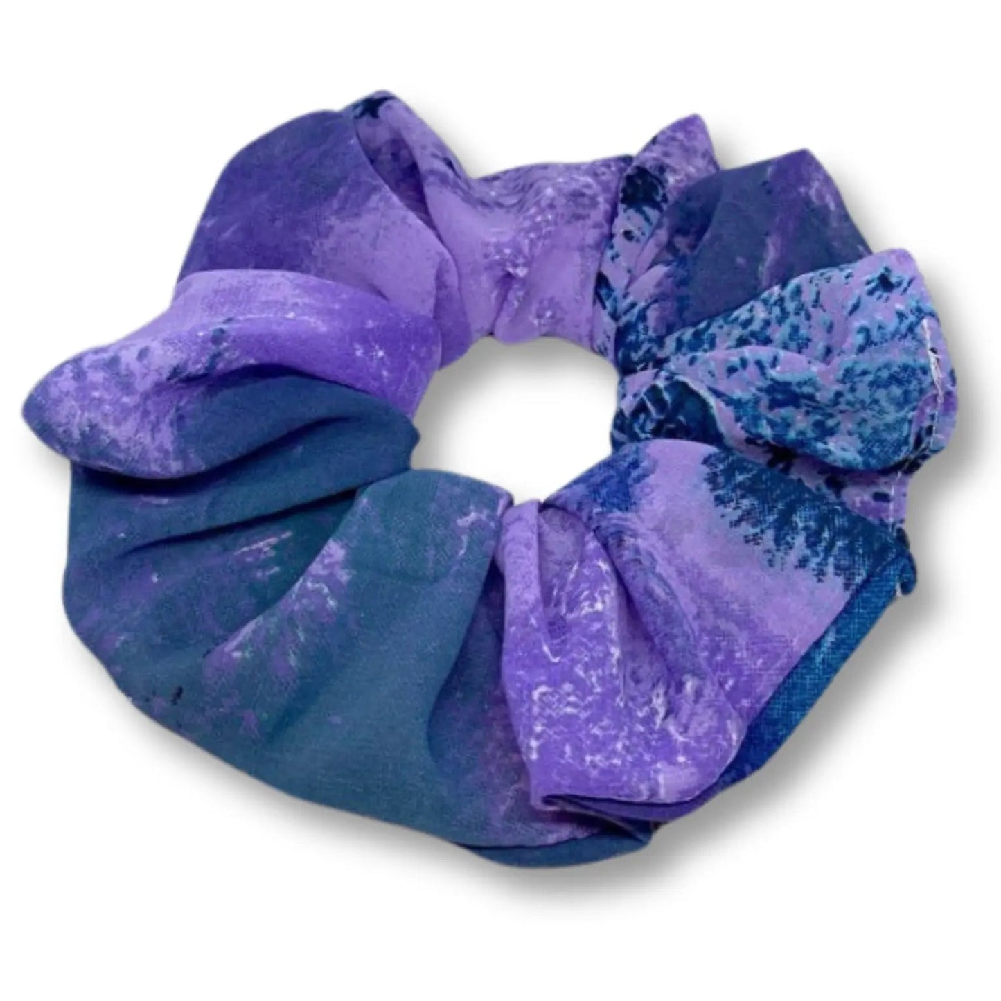 Purple Tie Dye Organza Scrunchie by Enchanted Scrunch