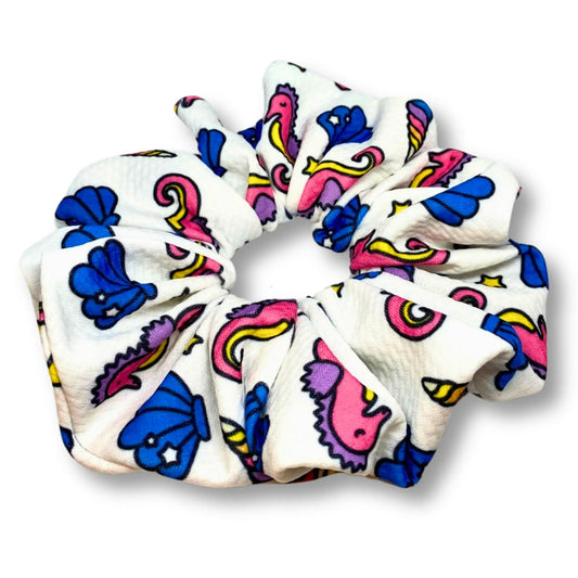 Seahorse Summer Bullet Scrunchie by Enchanted Scrunch