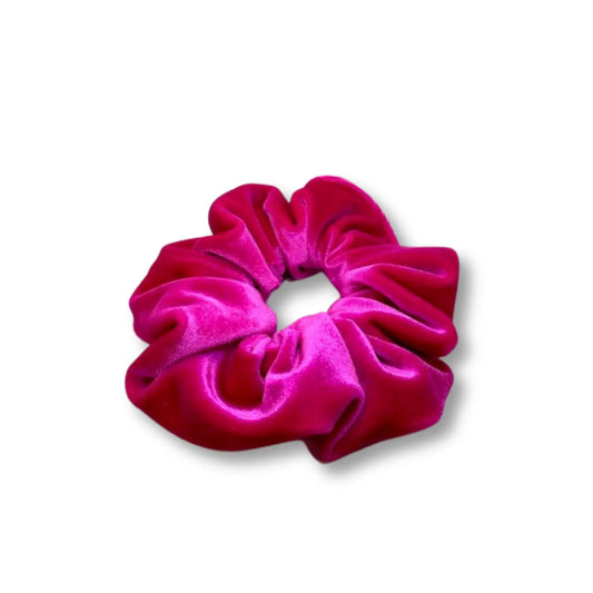 Mini Neon Pink Velvet Scrunchie by Enchanted Scrunch