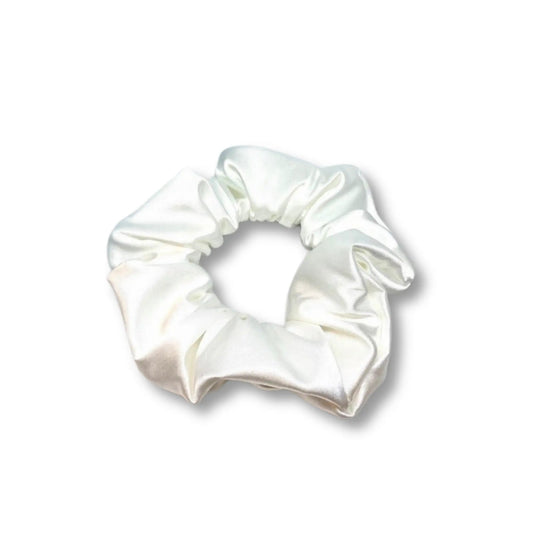 Mini White Silk Scrunch by Enchanted Scrunch