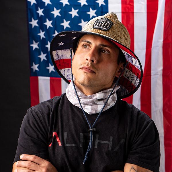 Ladder Under Brim Straw Hat | American Flag by Soul of Adventure