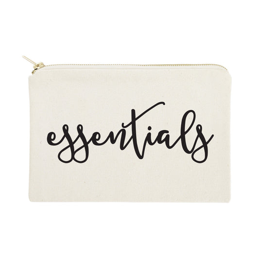 Essentials Travel Cotton Canvas Cosmetic Bag by The Cotton & Canvas Co.