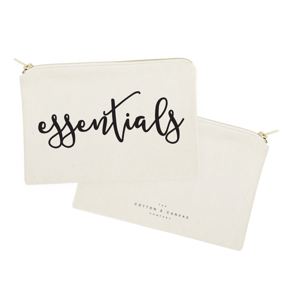 Essentials Travel Cotton Canvas Cosmetic Bag by The Cotton & Canvas Co.