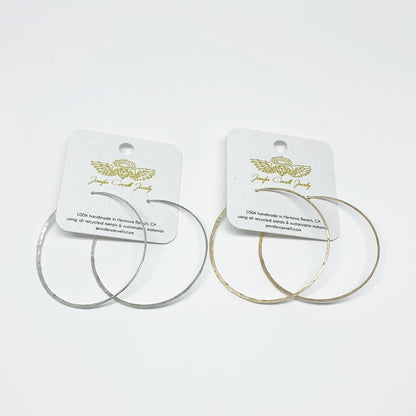 Crescent Moon Hoop Earrings by Jennifer Cervelli Jewelry