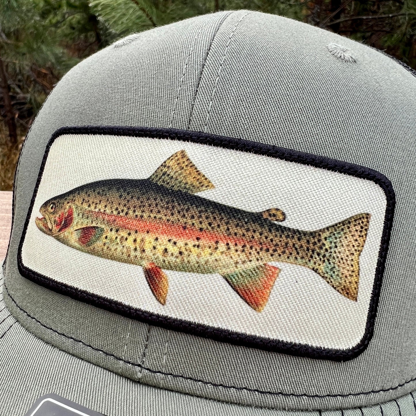 Rainbow Trout Fishing Hat - Richardson Loden Green/Black by 208 Tees