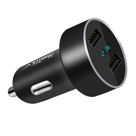 15W/3.1A Dual USB Car Charger Adapter - Fast Aluminum Alloy Charging for iPhone XR XS & Tablet PC - Black by VYSN