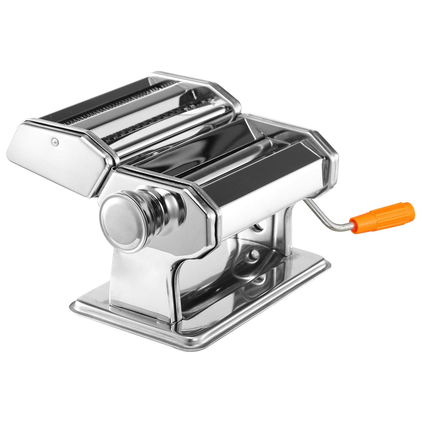 Stainless Steel Pasta Maker Roller - 6 Thickness Settings, Fettuccine Noodle - 1 Machine - Chrome by VYSN