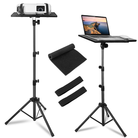 Portable Projector Tripod Stand with Height & Tilt Adjustment for DJ Equipment, Stage, Studio, Home & Office. - Black by VYSN