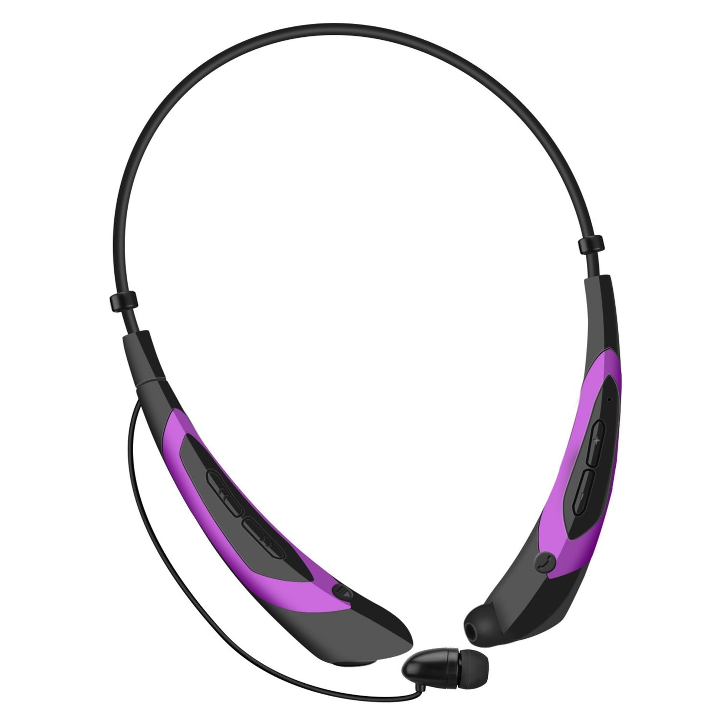 Wireless Neckband Headphones V5.0 Sweat-proof Sport Headsets Earbuds In-Ear Magnetic Neckbands Stereo Earphone w/Mic - Purple by VYSN